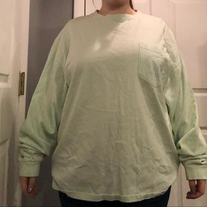 Mint Front Pocket Long Sleeve Ivory Ella Shirt